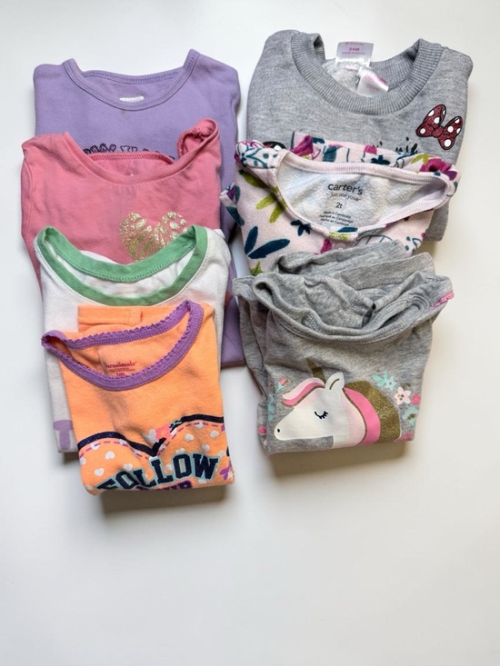 Other - Toddler Girls Assorted Tops - Pastel Pink, Lavender, Gray 24m-2T